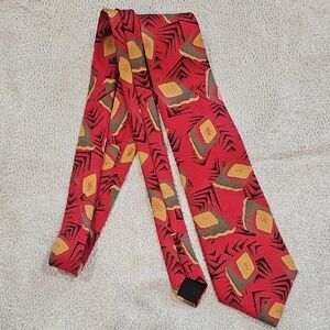 Wembley Red and‎ Yellow Geometric Tie